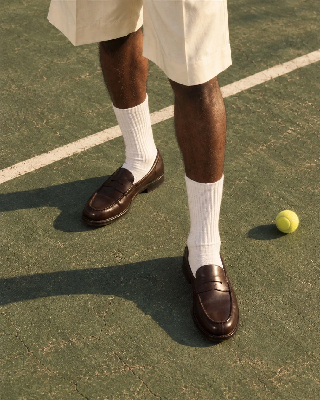 Loafer and white sock detail